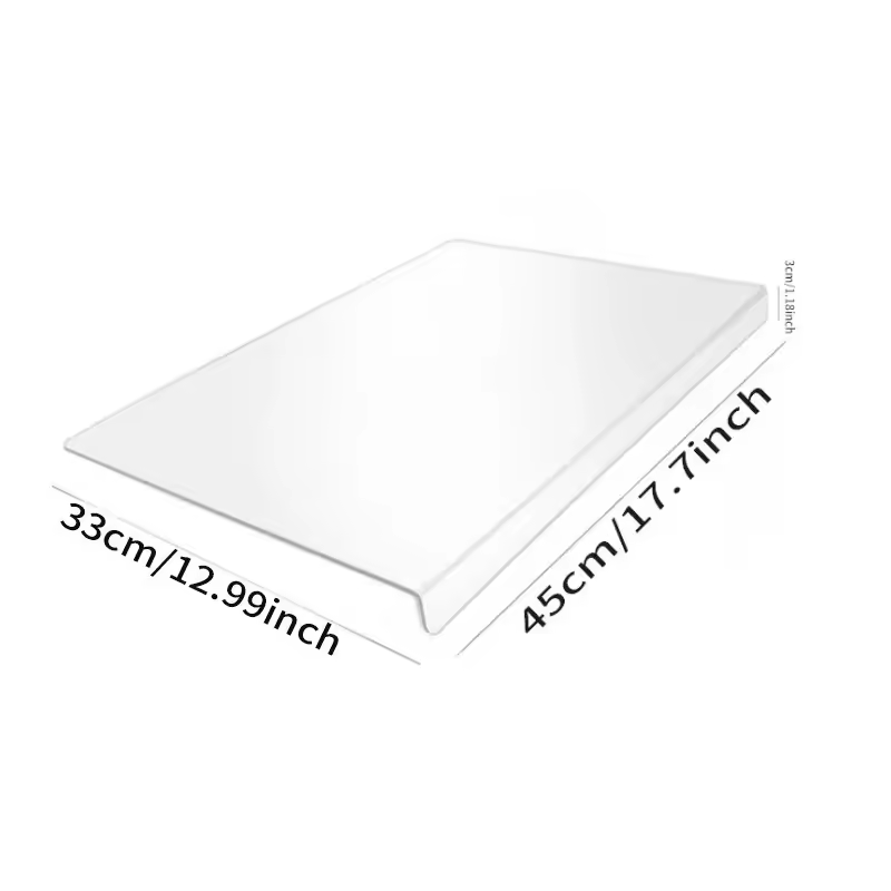 Clear Acrylic Cutting Board – Anti-Slip Chopping Board with Counter Lip
