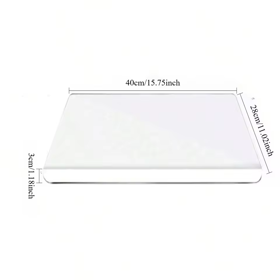 Clear Acrylic Cutting Board – Anti-Slip Chopping Board with Counter Lip
