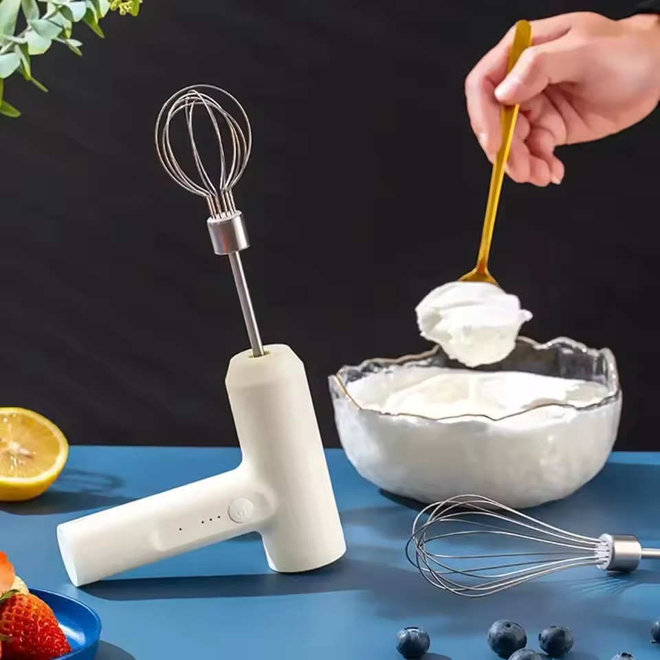 Wireless Electric Food Mixer – 3-Speed Whisk & Egg Beater