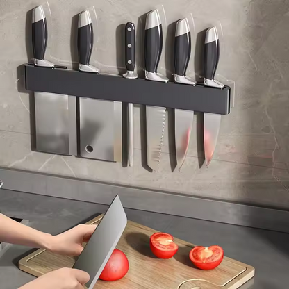 Wall Mounted Knife Holder – Kitchen Shelf & Utensil Organizer