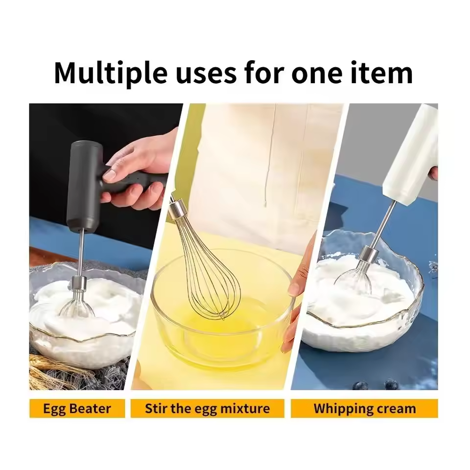 Wireless Electric Food Mixer – 3-Speed Whisk & Egg Beater