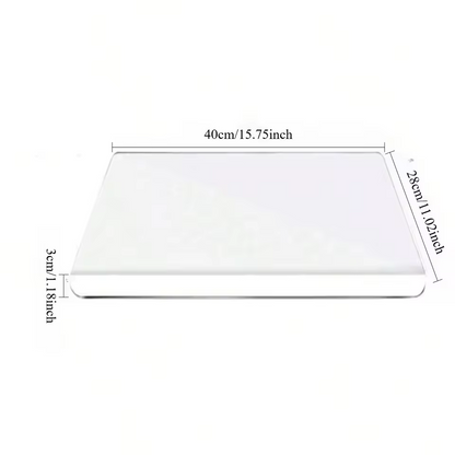 Clear Acrylic Cutting Board – Anti-Slip Chopping Board with Counter Lip