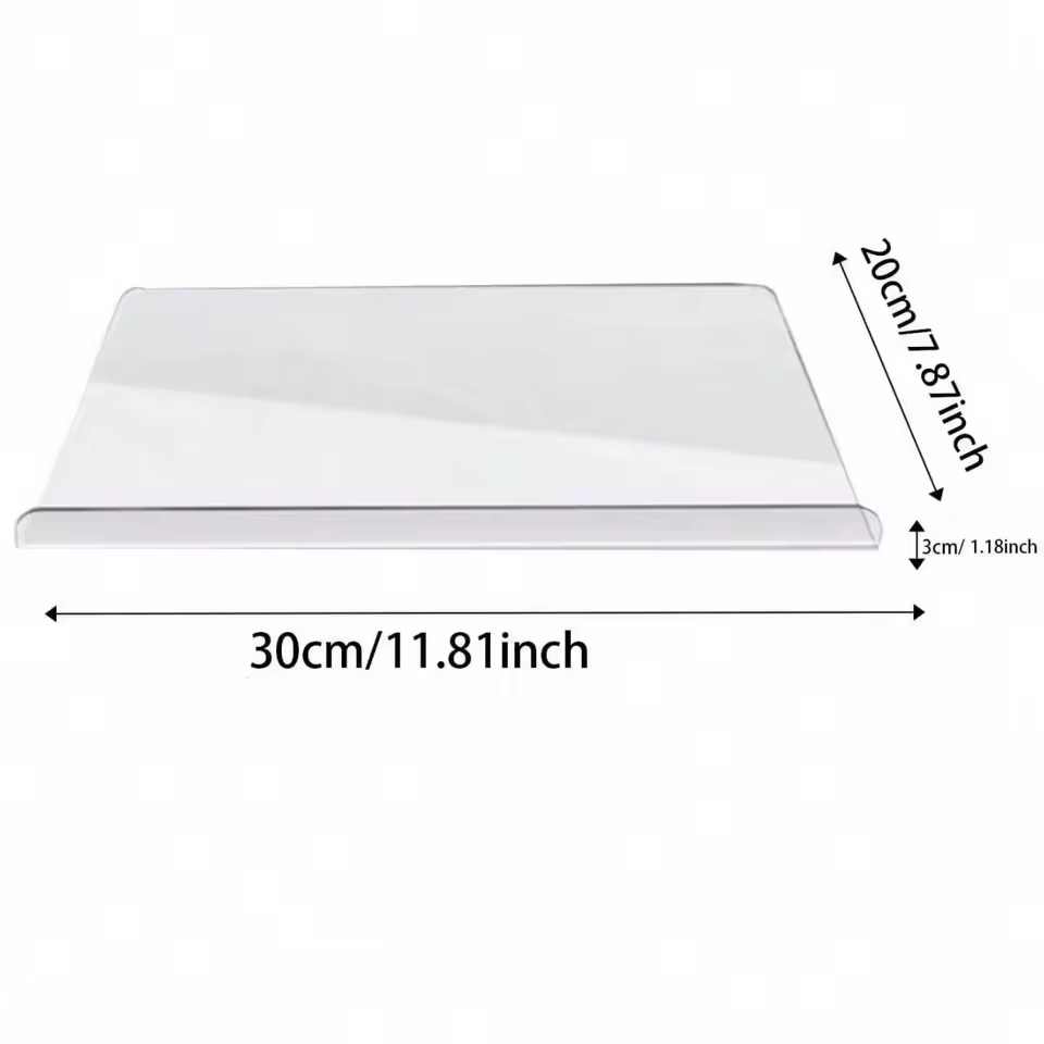 Clear Acrylic Cutting Board – Anti-Slip Chopping Board with Counter Lip