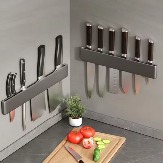 Wall Mounted Knife Holder – Kitchen Shelf & Utensil Organizer