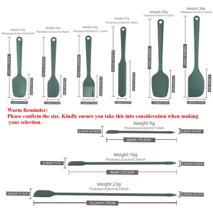 6/9 Pcs Silicone Spatula Set – Heat-Resistant Baking Tools