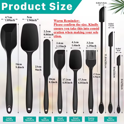 6/9 Pcs Silicone Spatula Set – Heat-Resistant Baking Tools