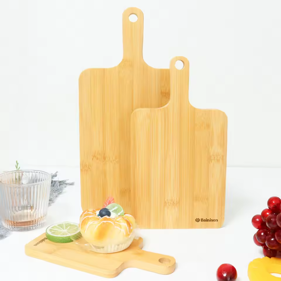 Bainison Bamboo Cutting Board – Non-Slip Chopping Board with Juice Groove
