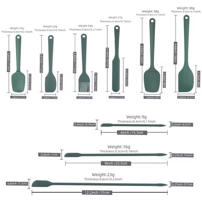 6/9 Pcs Silicone Spatula Set – Heat-Resistant Baking Tools