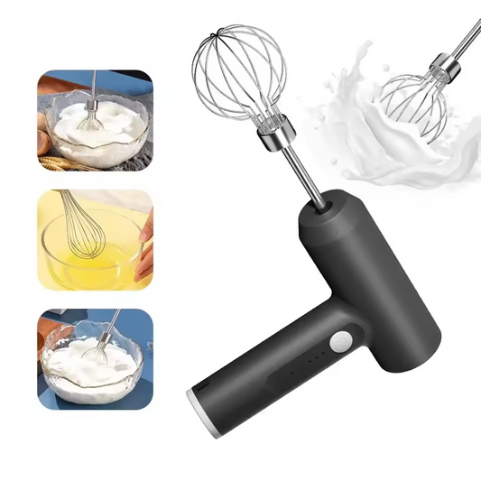 Wireless Electric Food Mixer – 3-Speed Whisk & Egg Beater