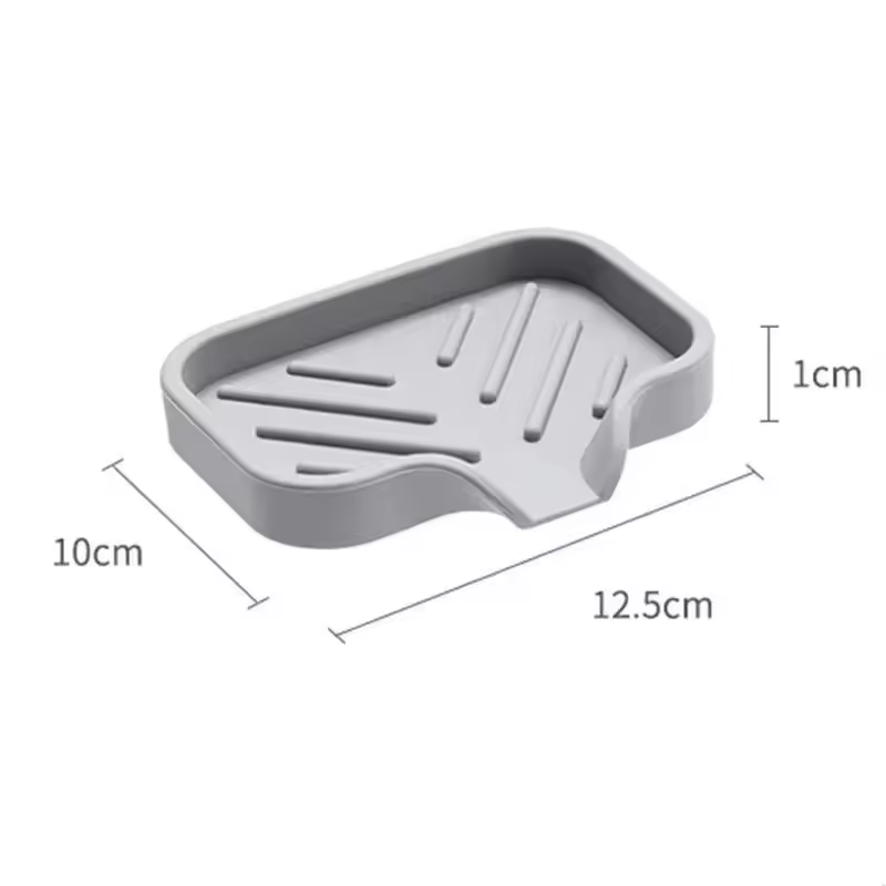 Silicone Sink Tray with Drain – Kitchen Soap & Sponge Holder