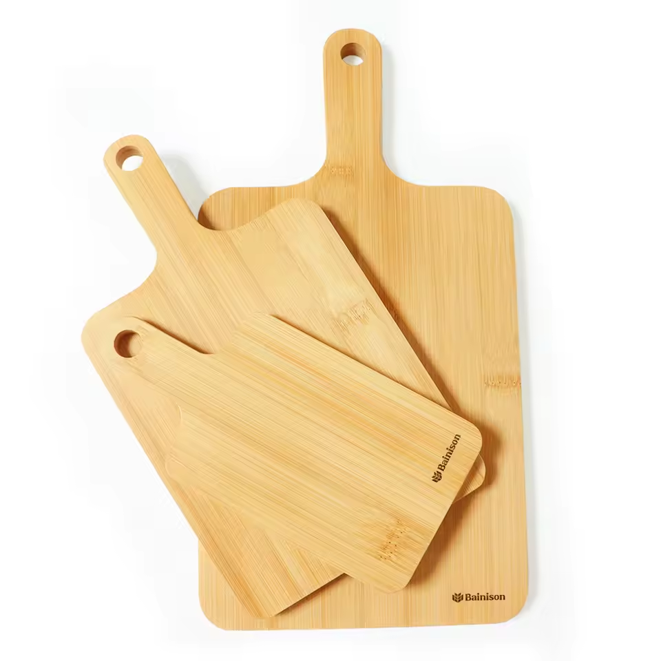 Bainison Bamboo Cutting Board – Non-Slip Chopping Board with Juice Groove