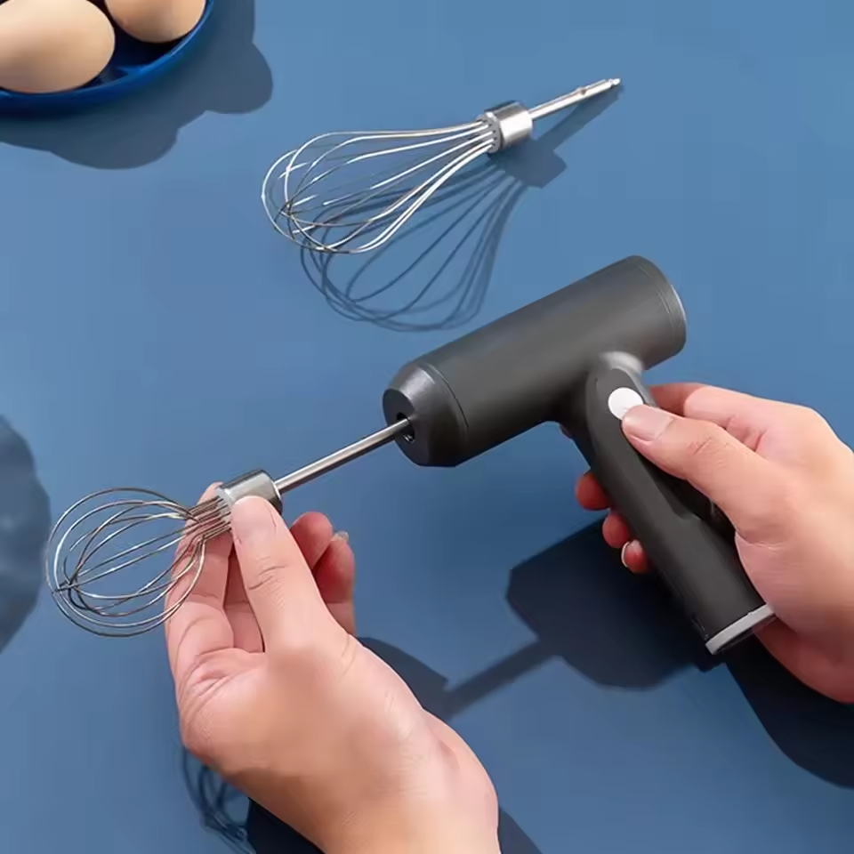 Wireless Electric Food Mixer – 3-Speed Whisk & Egg Beater